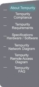 Tempurity Internet Data Collection and Monitoring Menu